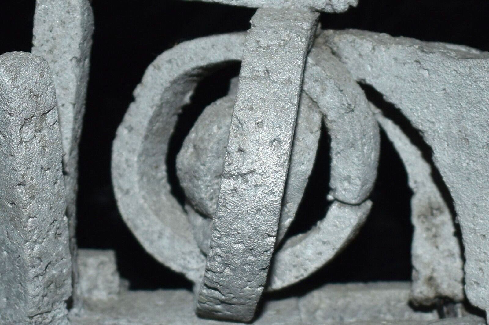 Mid Century Modern Abstract Cement Concrete Art Sculpture Unsigned