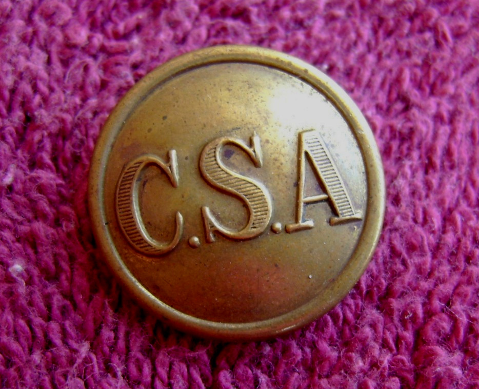 CIVIL WAR C.S.A. CONFEDERATE INFANTRY FULL SIZE COAT BUTTON NON DUG