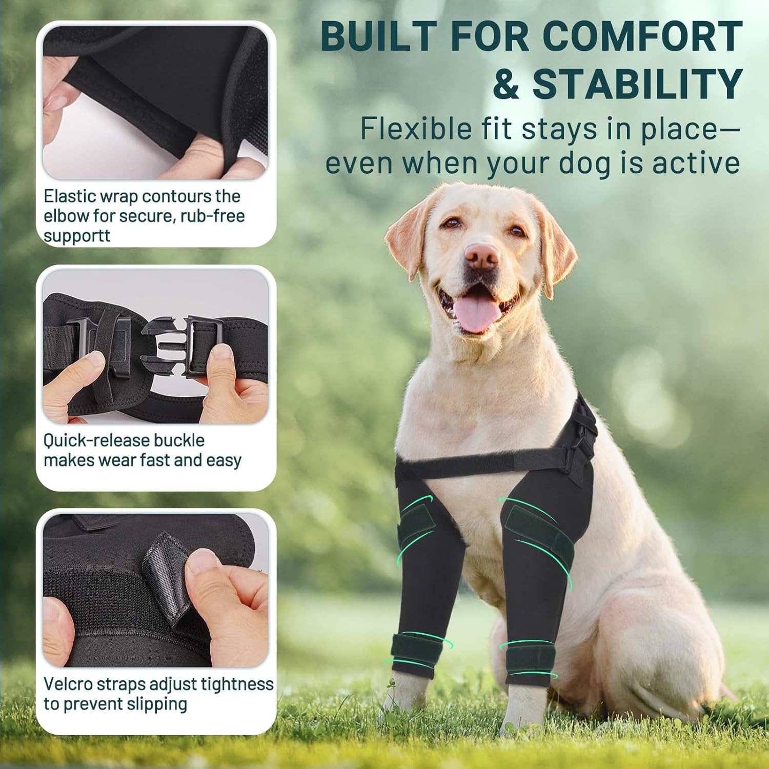 Dog Elbow Brace Protector Large Front Leg Support Arthritis Hygroma Recovery