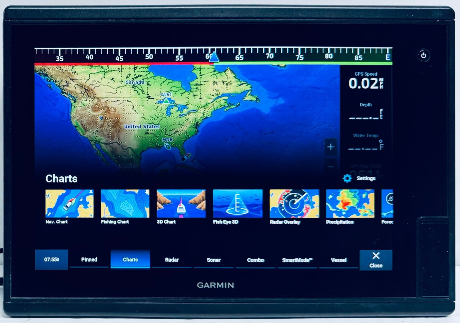 Garmin GPSMAP 1242xsv Touch Chartplotter Marine GPS Display