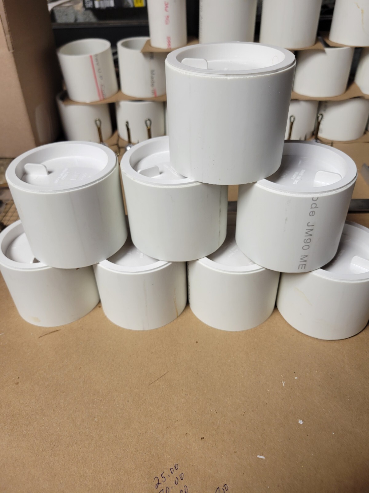 (8)  3" Diameter and 3" Deep Powder Coating Fluid Bed Cup LURES Jig Heads