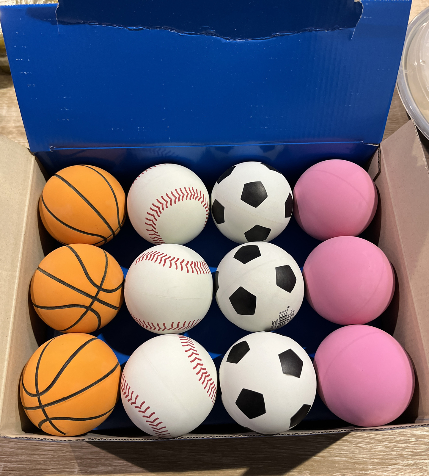 BOUNCY SPORT BALLS ( 24 pack assorted 2 inch each )