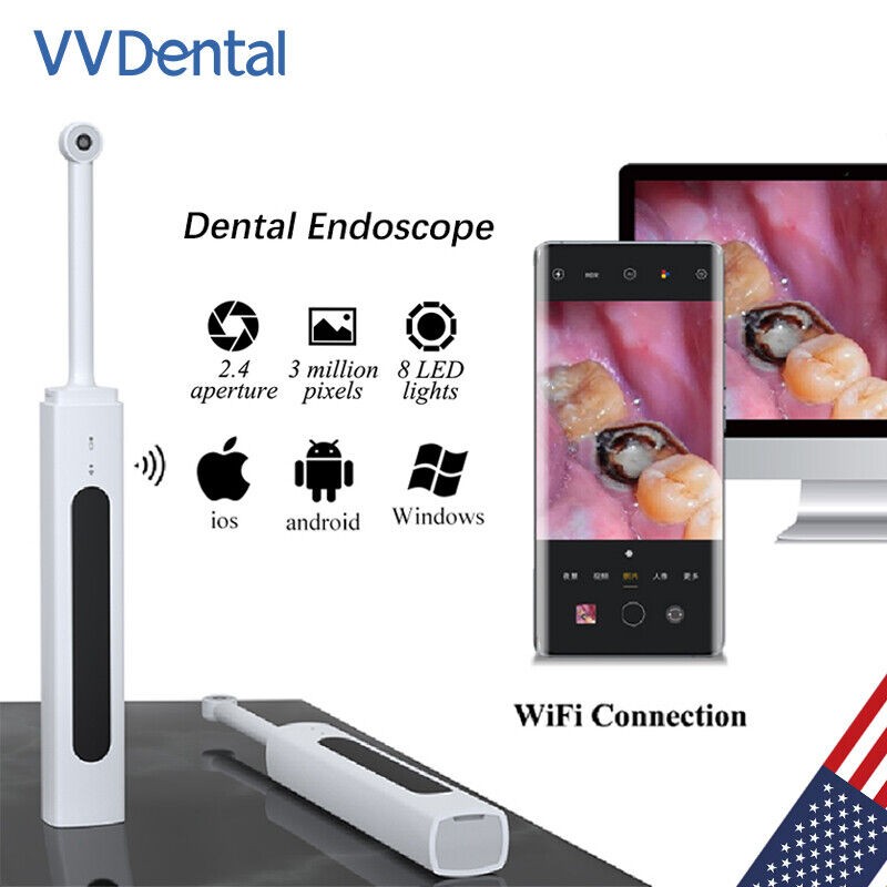 Wireless Dental Intraoral Camera WiFi 3.0 Mega 1080p HD Endoscope Teeth Mirror