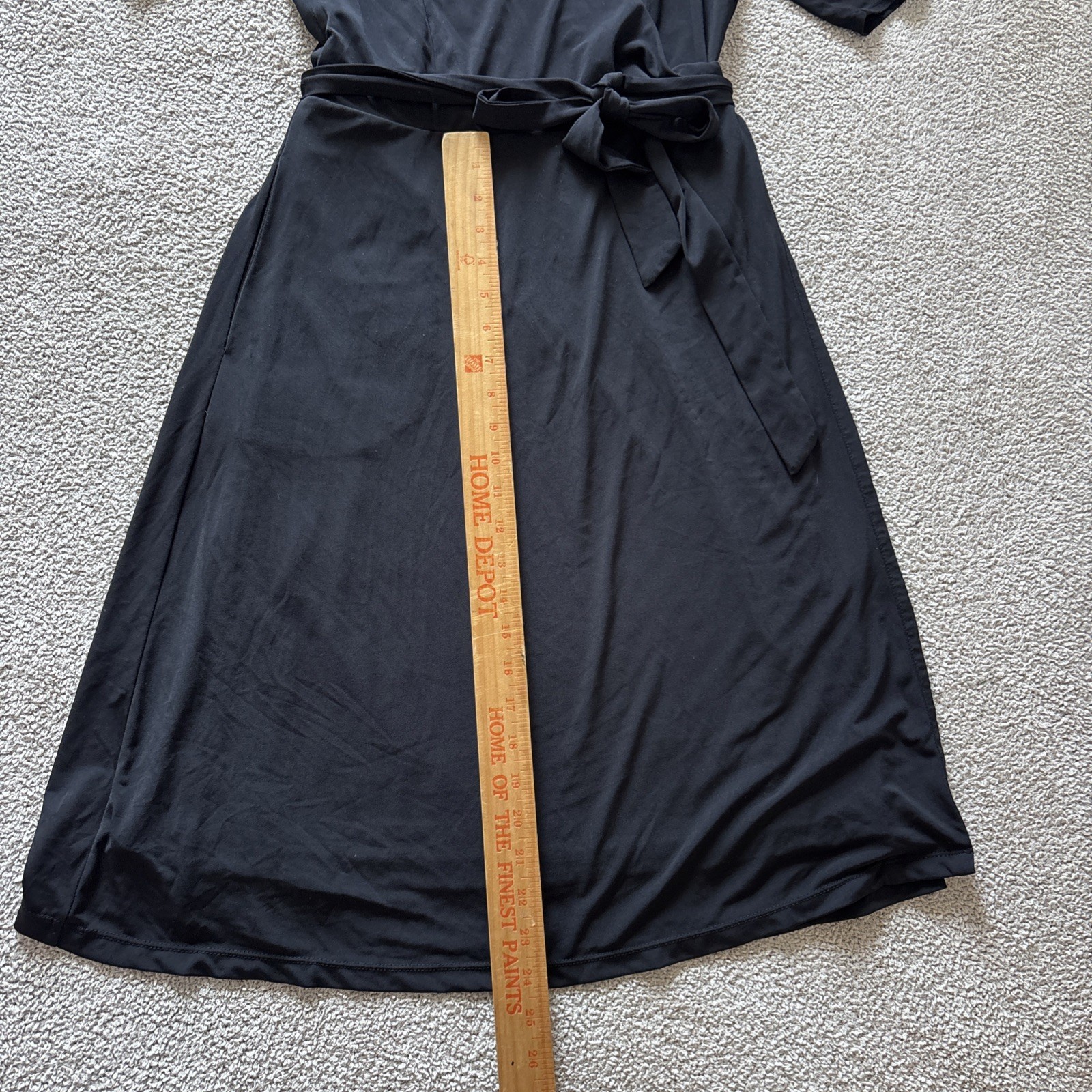 Edwards Point Grey Ladies Wrap Dress Sm Black Hospitality Uniform Recycled Poly