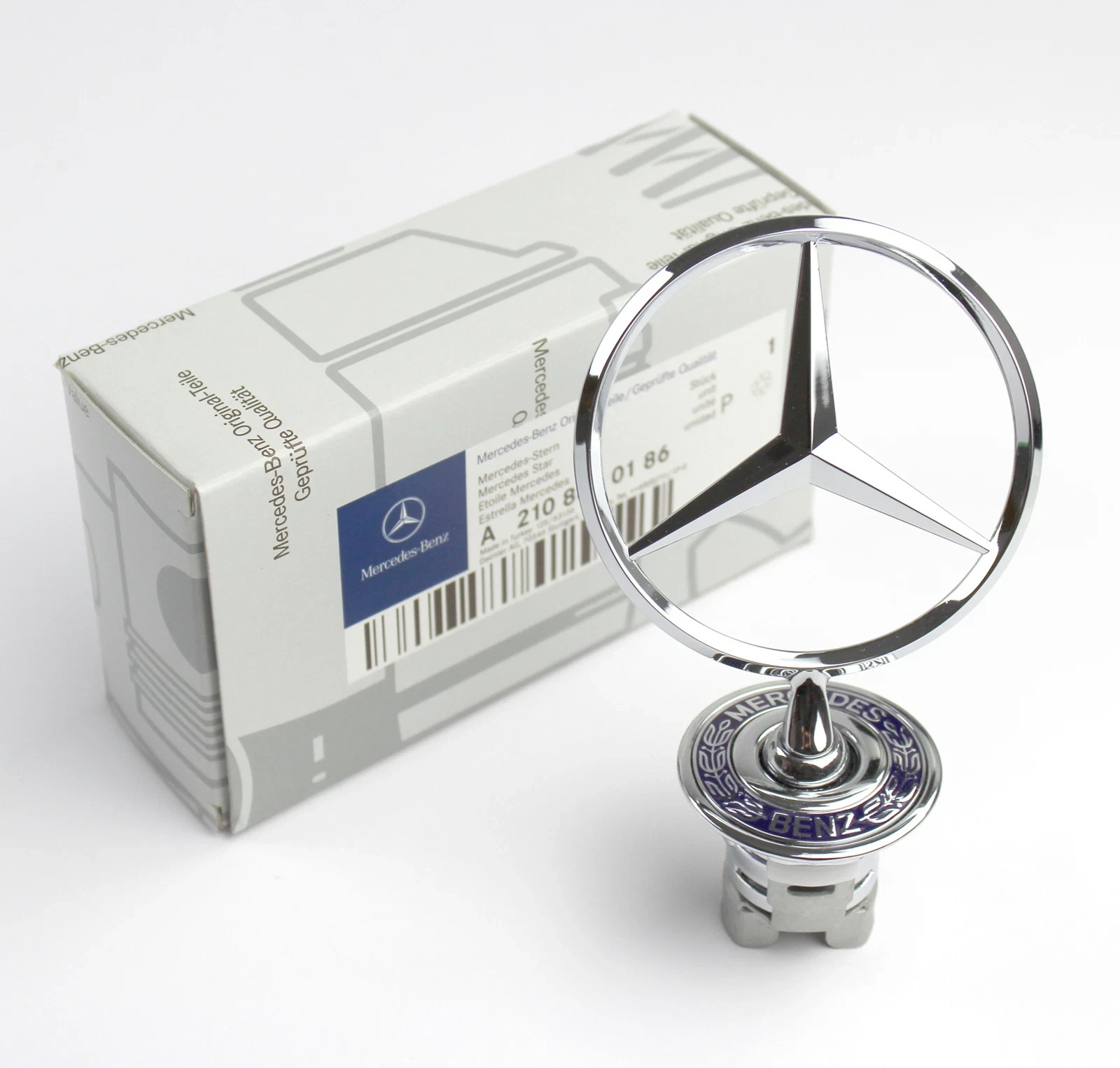 OEM MERCEDES BENZ HOOD STAR EMBLEM W210 W 124 C208 W220 W202 C E S CLK
