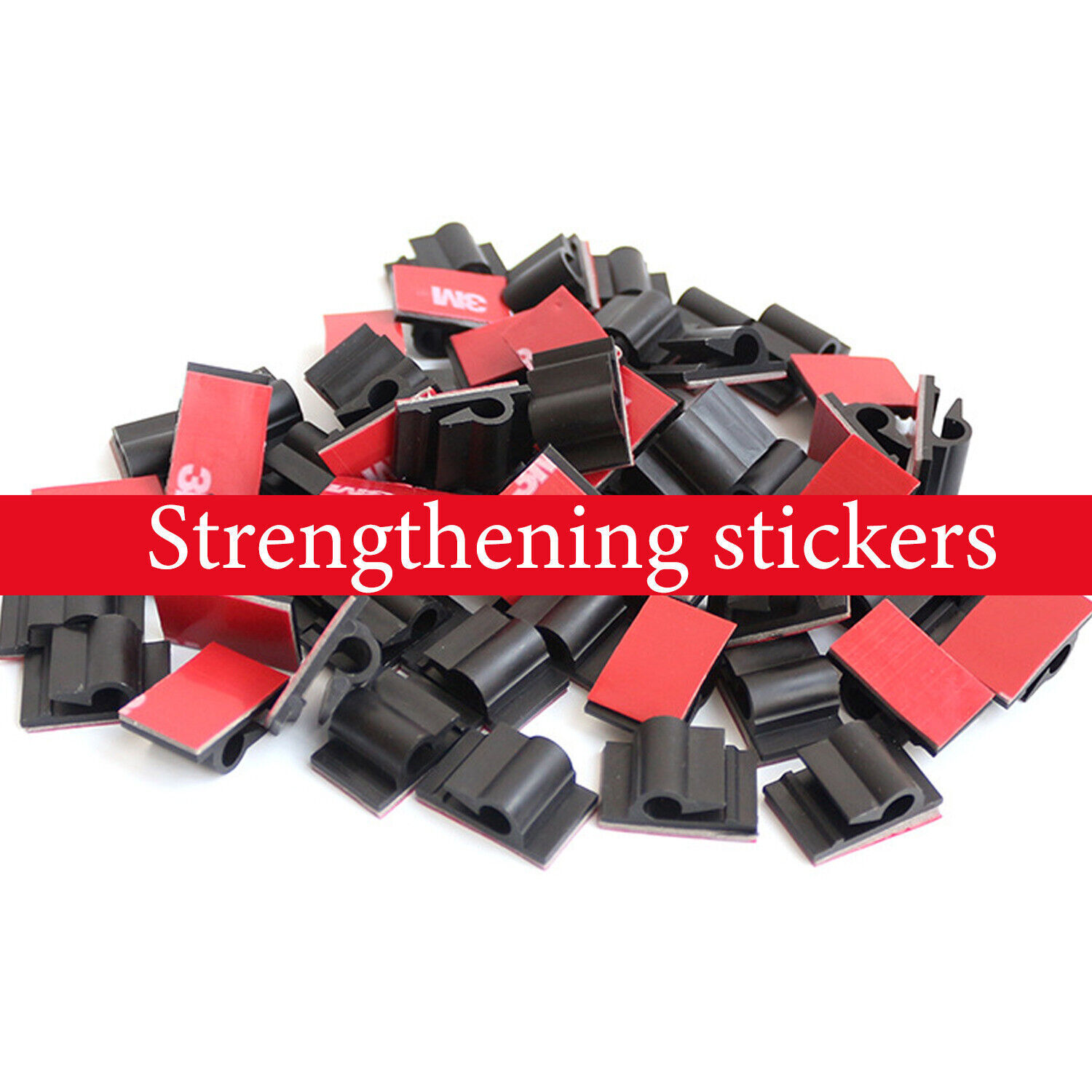 50Pcs Cable Clips Self-Adhesive Cord Wire Holder Management Organizer Clamp