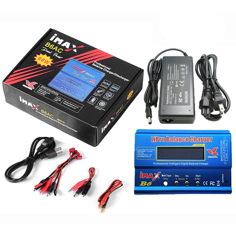B6 LiPo Smart Battery Balance Charger Discharger iMAX 80W For RC NiMH LiFe NiCd