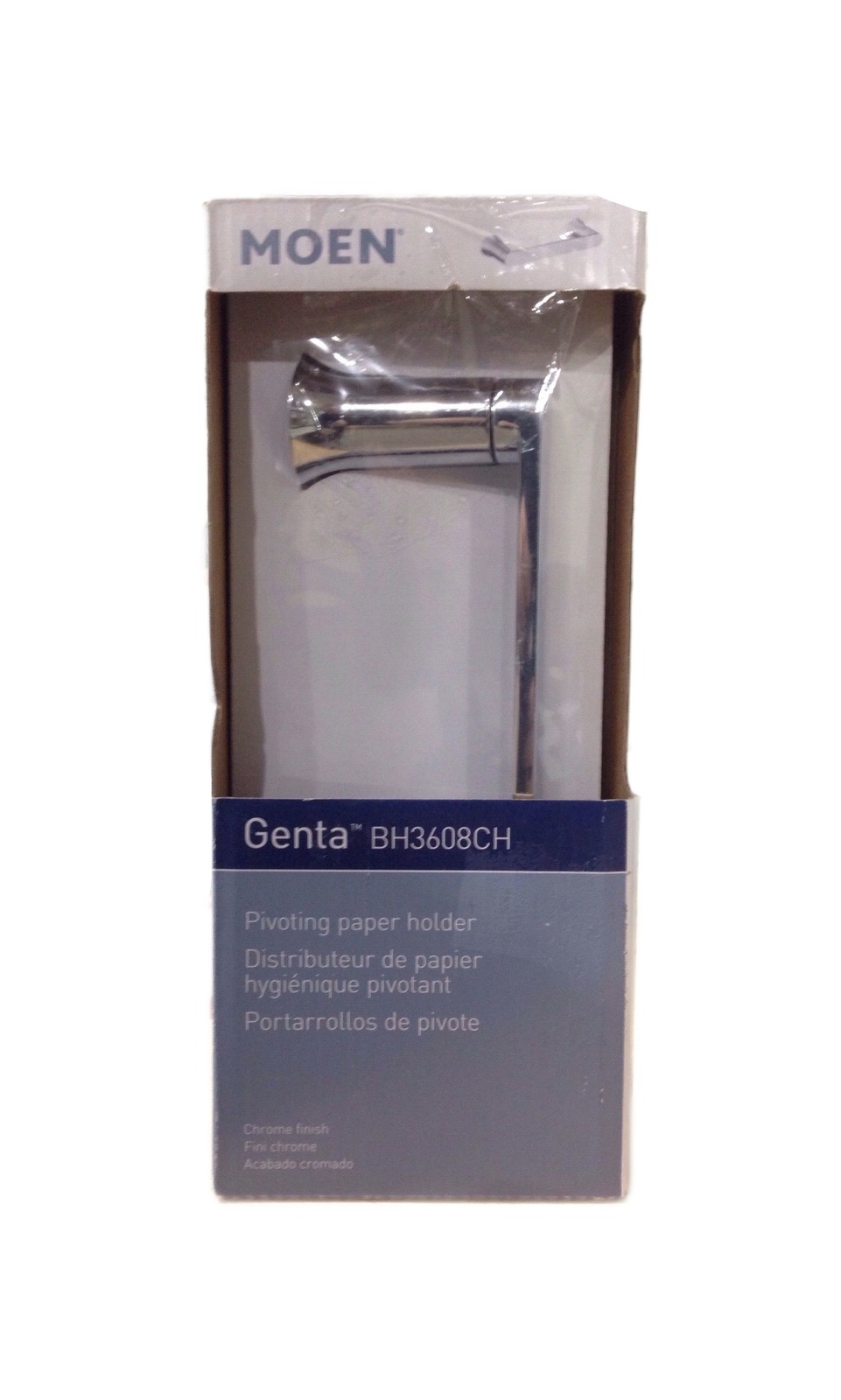 MOEN Wall Mounted Genta Pivoting Toilet Paper Holder in Chrome BH3608CH