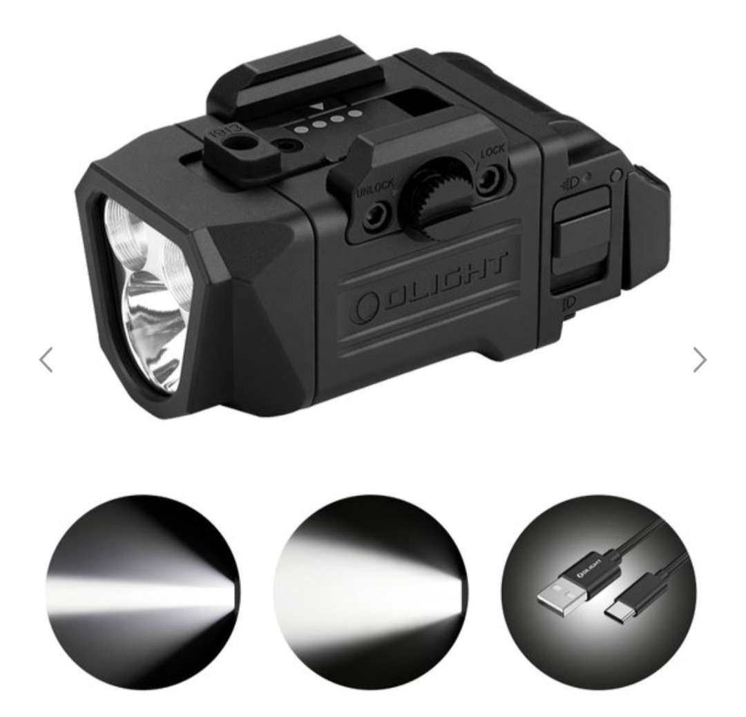 Olight PL X Tactical Weapon Light, 1200 Lumens, Dual Beams, Floodlight/Spotlight