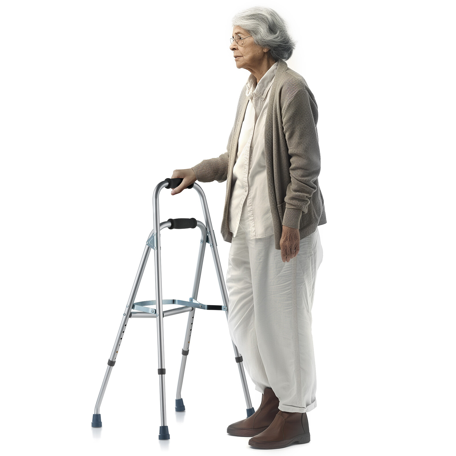 VEVOR Folding Hemi Walker One Arm Mobility Walker for Senior & Adjustable Height