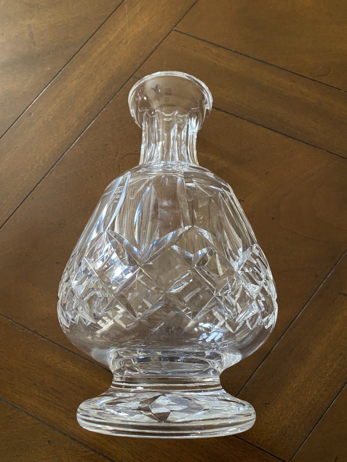 Set Of 2 Waterford Lismore 12" Crystal Liquor Brandy Decanters W/Stoppers Signed