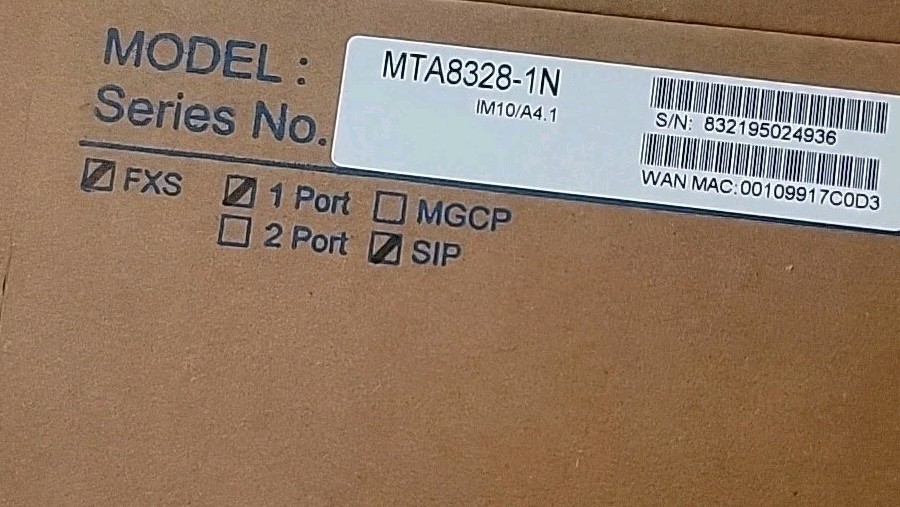 Innomedia MTA8328-1N Analog Terminal Adapter Black 49572