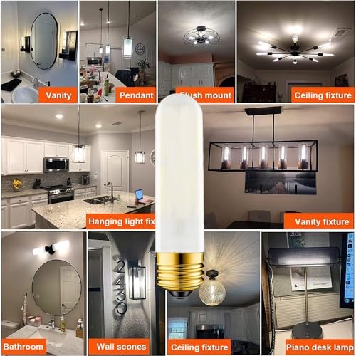 40 Watt T10 Clear Tubular Incandescent Light Bulb, Vintage Style Misty-white-60