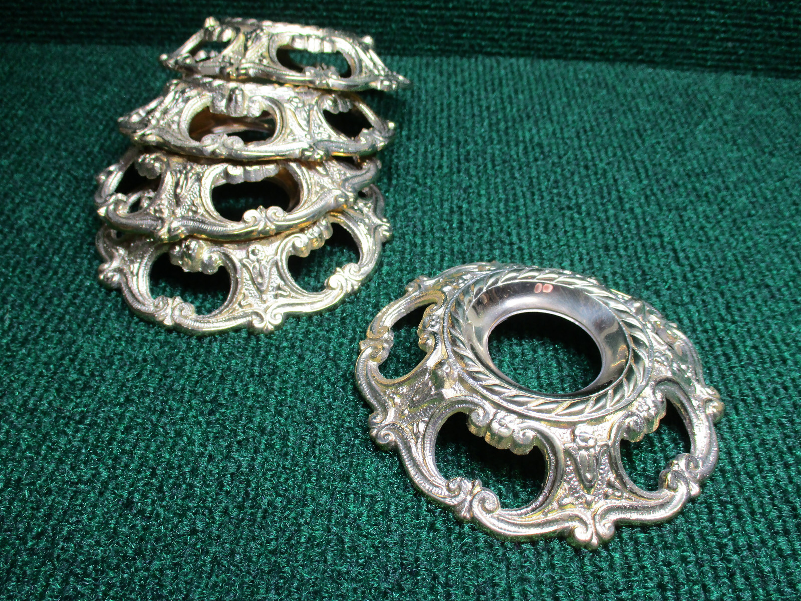 ONE LARGE THREADED BRASS BOBECHE 4" DIAMETER with 1 1/4" CENTER