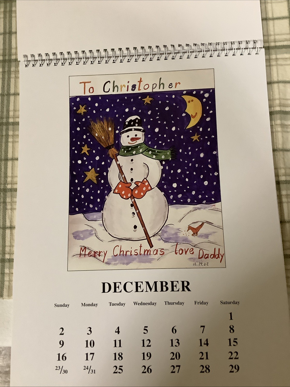 Rare Arnold Schwarzenegger 2007 Holiday Calendar Of His Art W/ Signed Letter