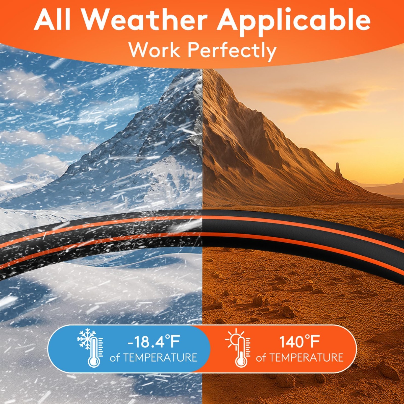 Flexibility Garden Hose, 10ft x 5/8", No-Kink, Wear-Resistant & Freeze-Resistant