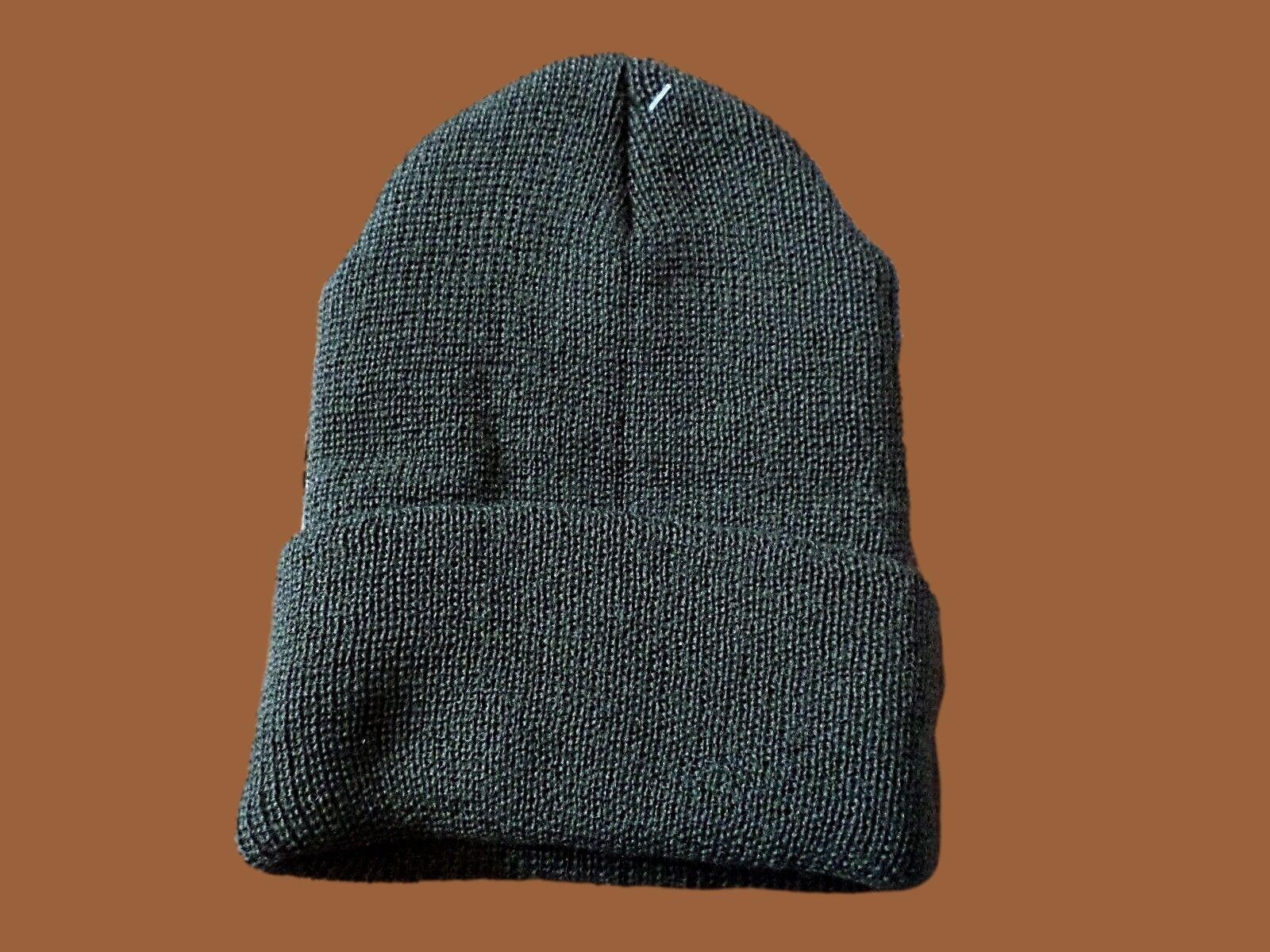 NEW GENUINE MILITARY ISSUE 100% WOOL GREEN WATCH CAP COLD WEATHER HAT U.S.A MADE