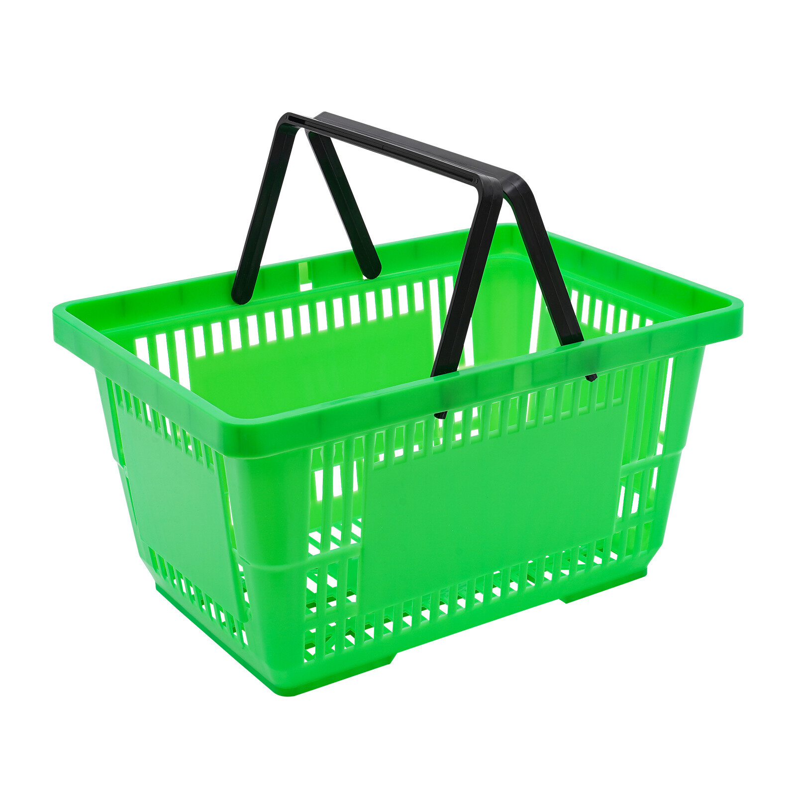 12PCS 28L Mesh Shopping Baskets with Handles Plastic Shopping Basket Portable