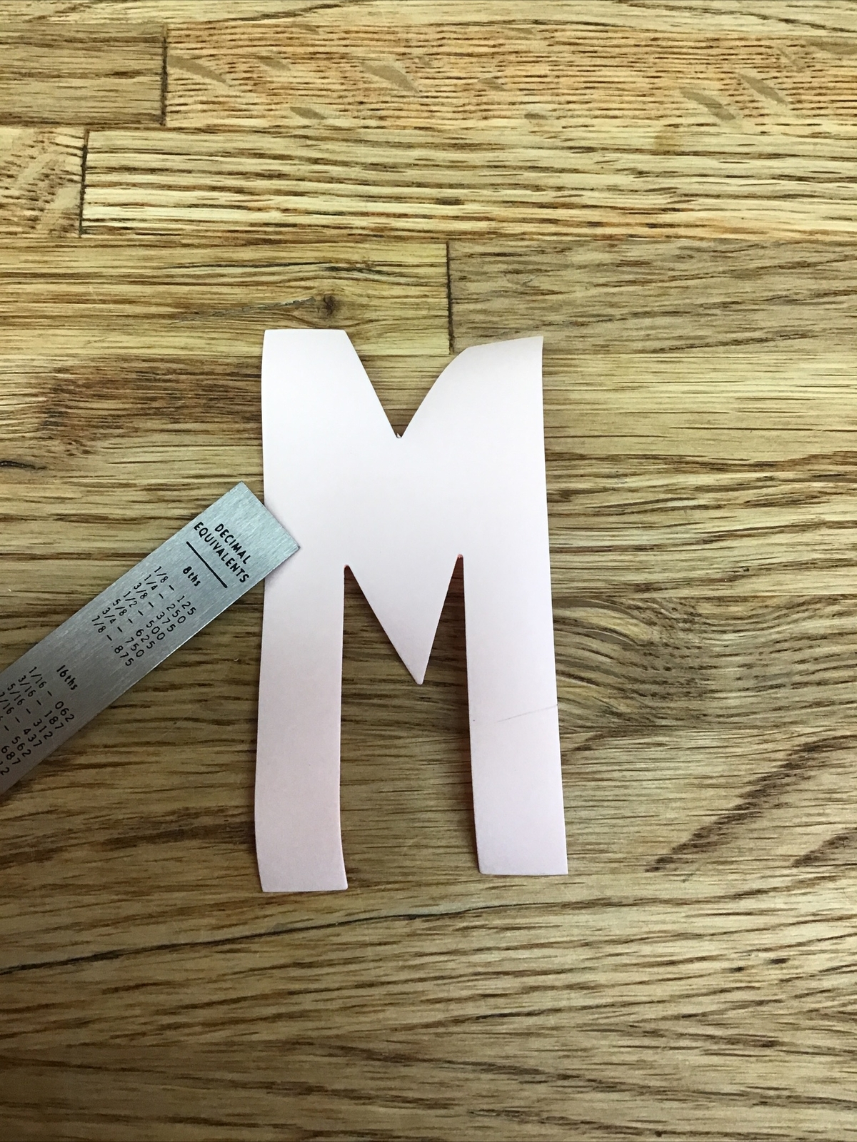 Firefighter / EMT Turnout Coat Reflective Iron-On Letter “M” Orange/Red D-6