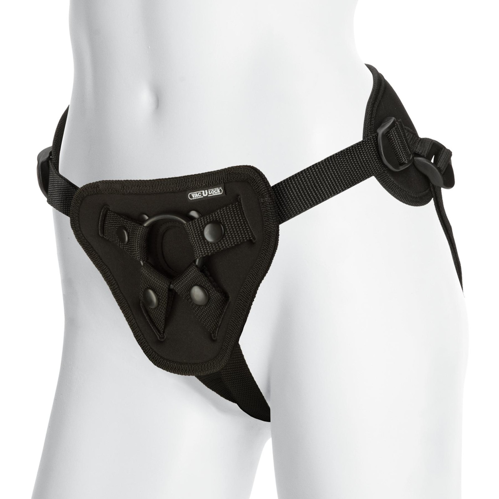 Doc Johnson Vac-U-Lock Platinum - Supreme Harness with Plug - Black