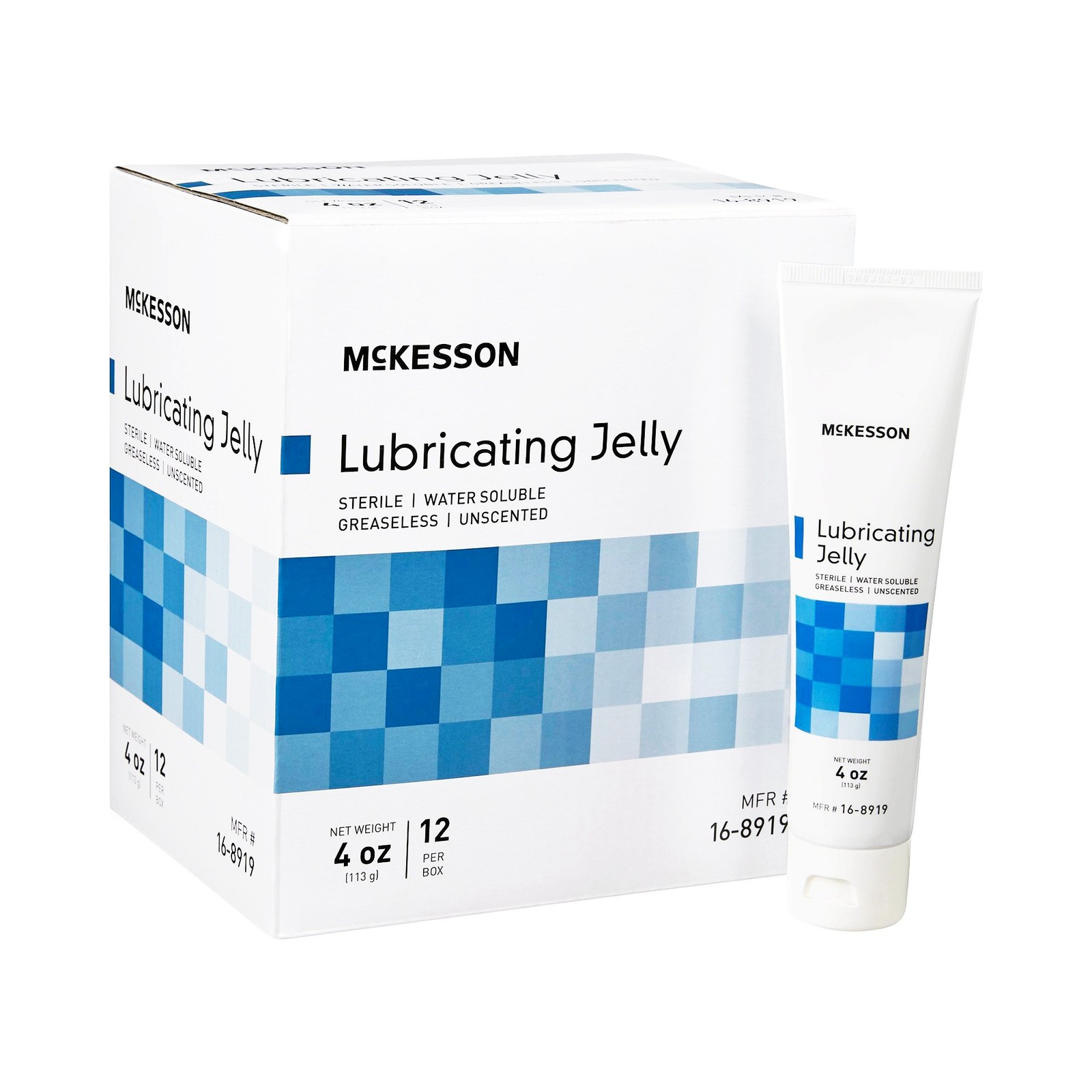 McKesson Lubricating Jelly Sterile 4 oz. Tube 12 per Box 16-8919
