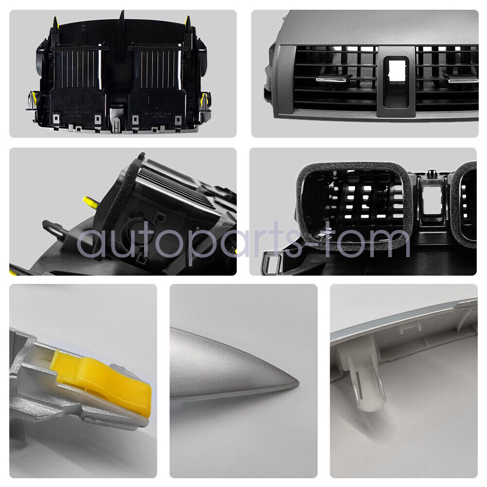 For Toyota Corolla 2009-2013 Center Dash A/C Outlet Air Vent Panel w/ Strip Trim