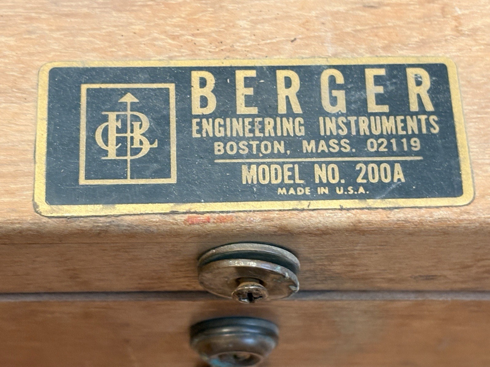 1960S BERGER ENGINEERING INSTRUMENTS SURVEYING TRANSIT LEVEL 200A w Box BOSTON