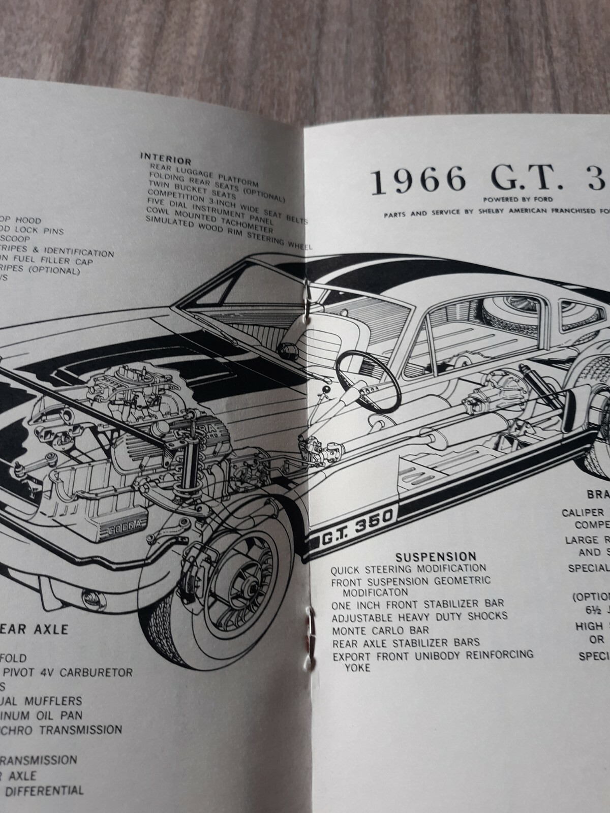 ORIGINAL 1966 Shelby American GT350 Mustang Owners Manual RARE FIRST PRINTING !!