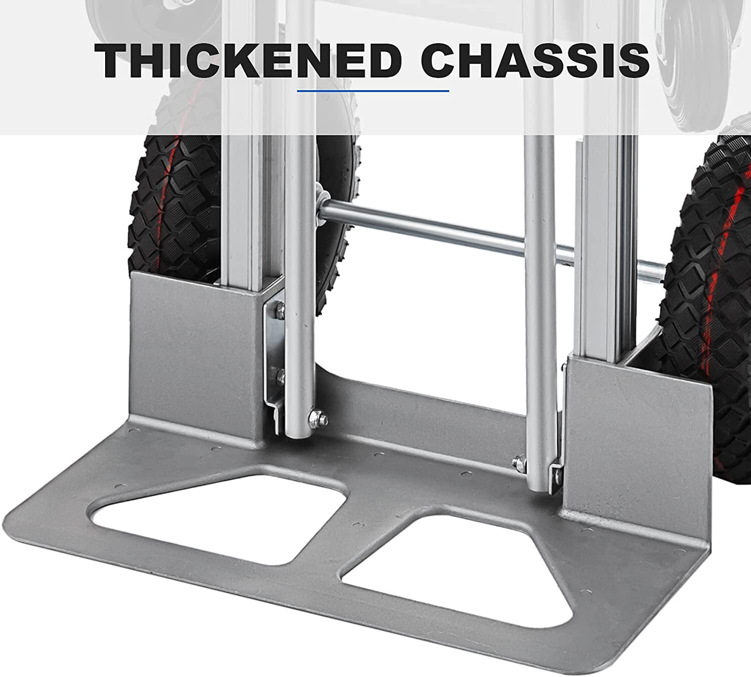 1000 Lbs Aluminum Hand Truck 2 in 1 Heavy Duty Convertible Folding Dolly Cart