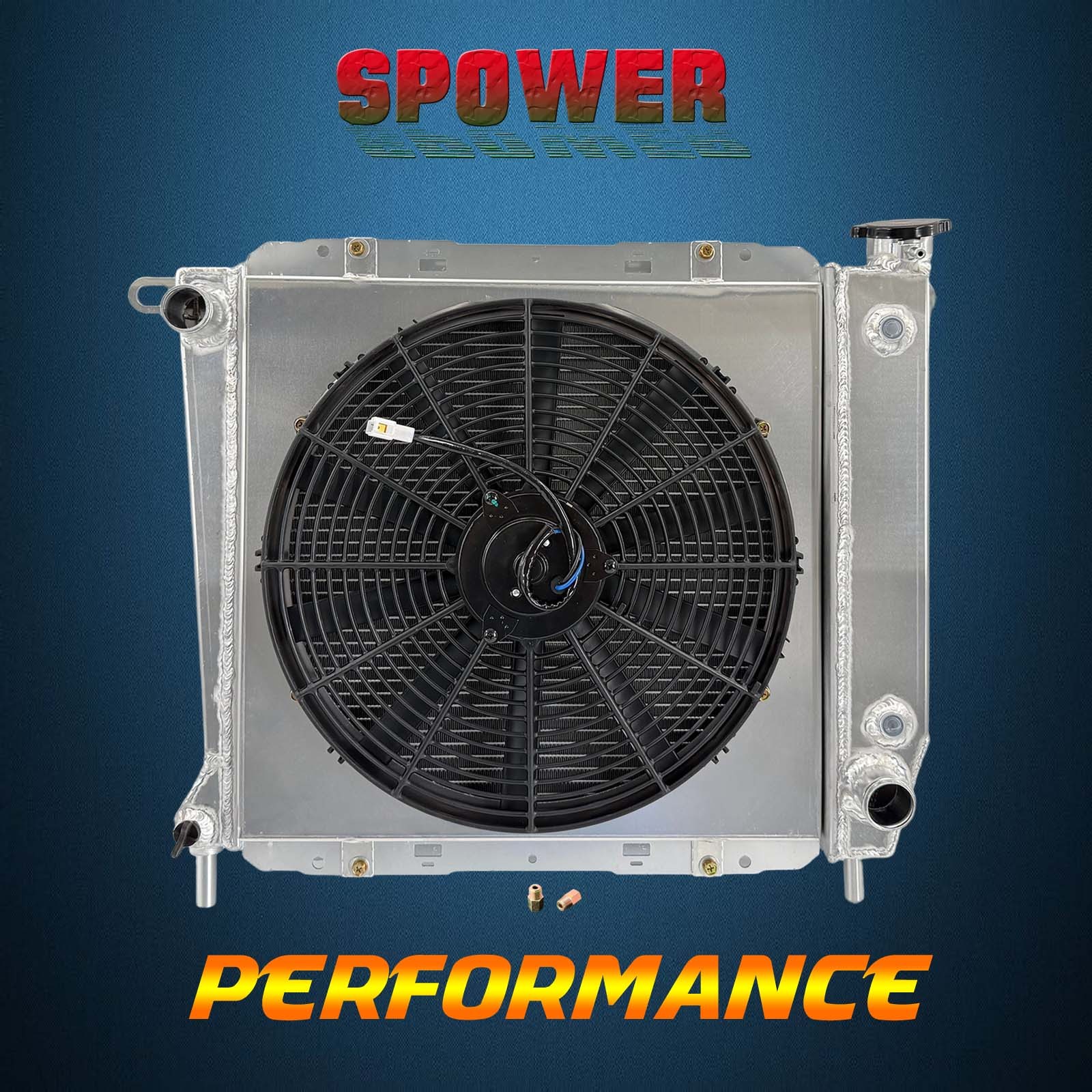 AT For Ford Ranger 1985-1994 Mazda B2300 94 L4 Aluminum Radiator+Fan Shroud