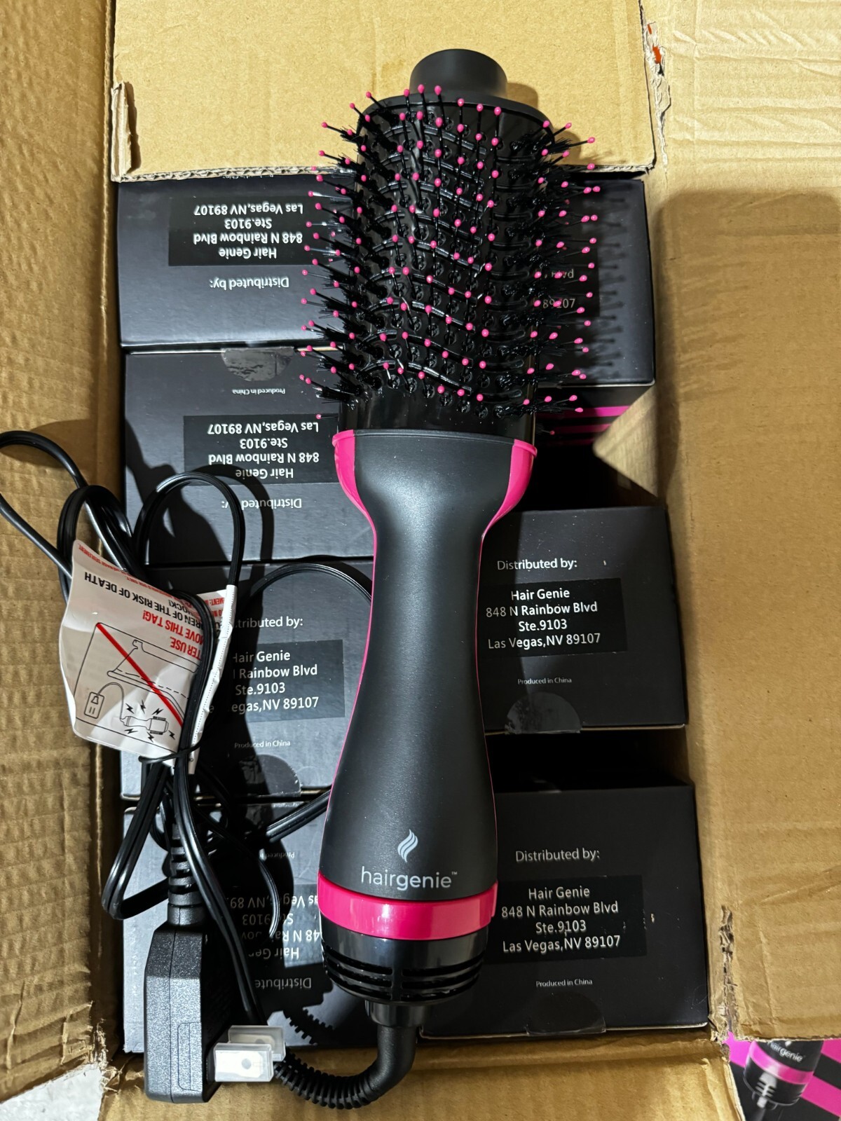Hair Dryer Brush HairGenie - 4-in-1 Blow Dryer & Volumizing Styler for All Hair