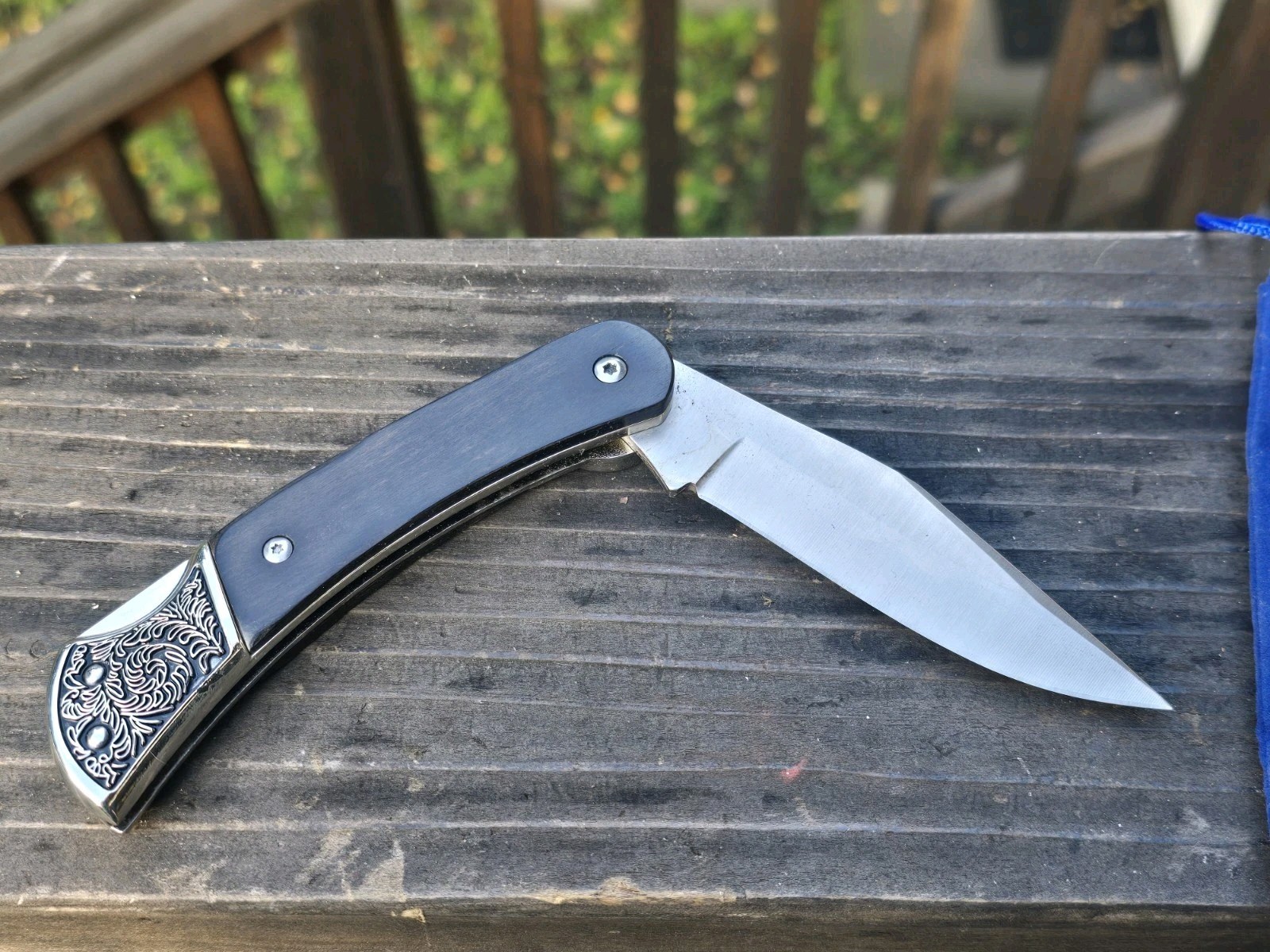 Folding Pocket Knife 1937 Indian Head Nickel Stainless Steel Blade