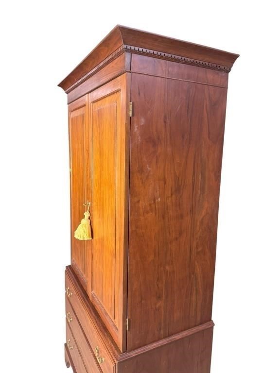 Shop Made Walnut Linen Press 20thc