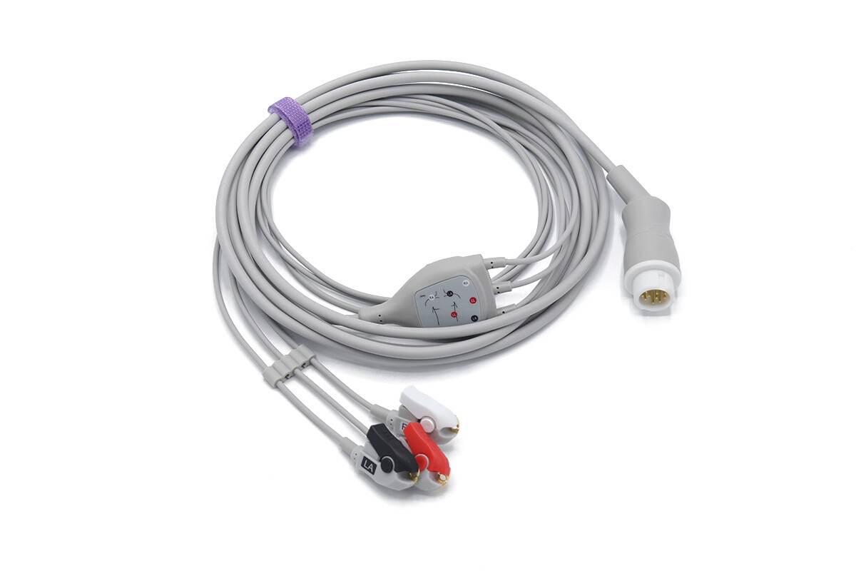 Philips 12 pin 3 Leads Grabber ECG EKG Cable M1972A - Same Day Shipping