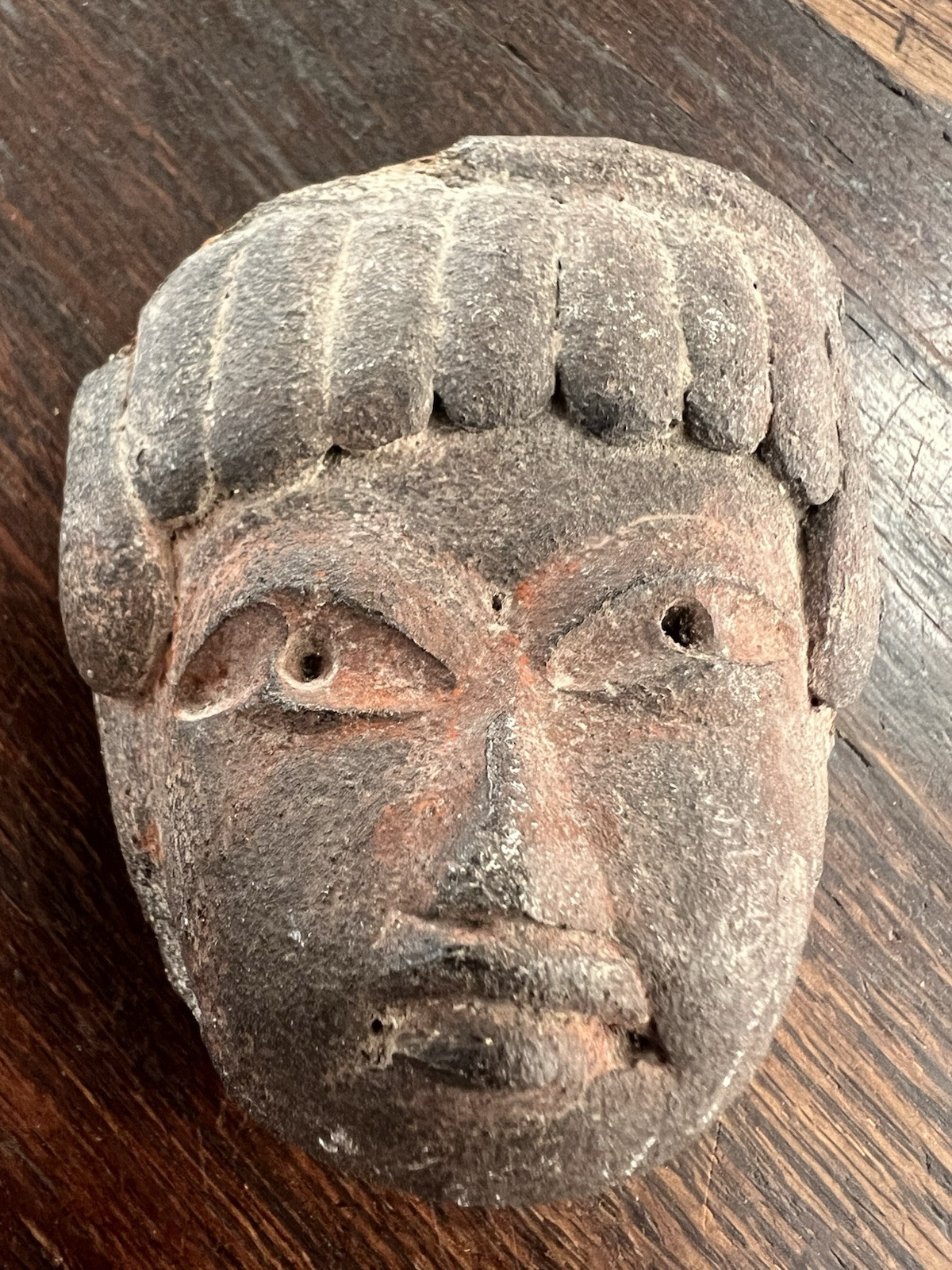 Carved STONE HEAD/EFFIGY May Be Mayan