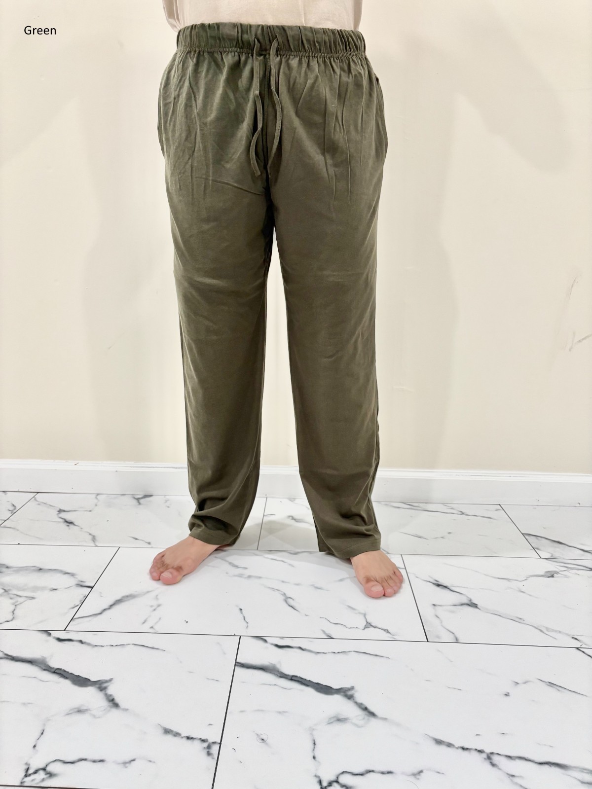 Mens Cotton Comfy Causal Lounge Sleep Pajamas PJ w/ Pockets Knit Pant S M L XL