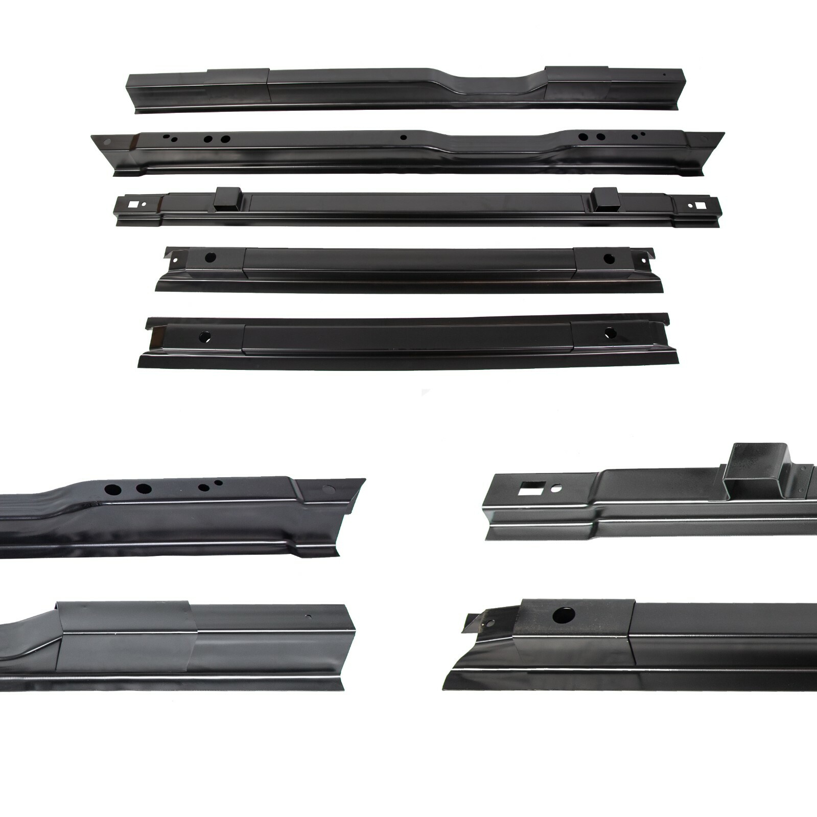 5PC Truck Long Bed Rails Floor Support For 99-18 Ford Super Duty F250 F350 F450