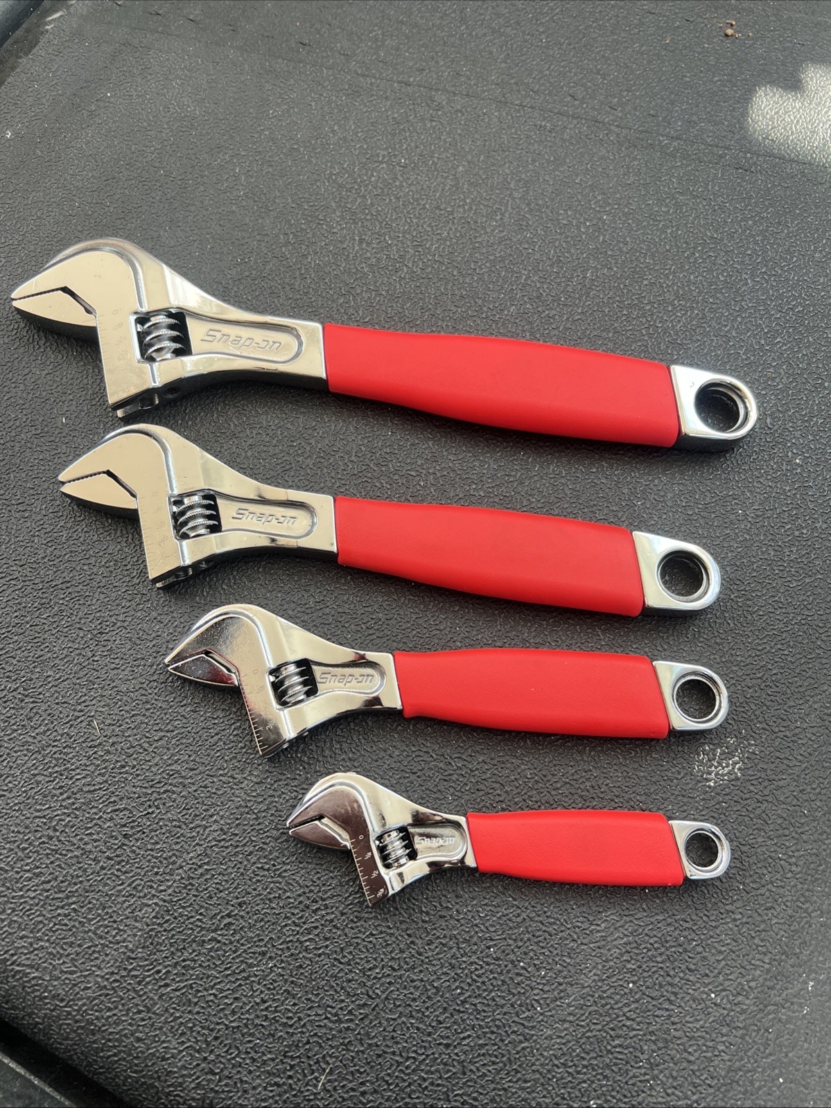 4pc Flank Drive Plus Adjustable Wrench Set (6-12”)-(Red) NEW 🔥❤️FADh704c