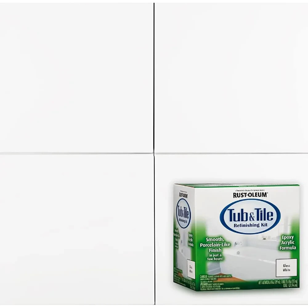 Rust-Oleum 384165 (7860519) Tub And Tile Refinishing 2-Part Kit, White, 32 Fl Oz
