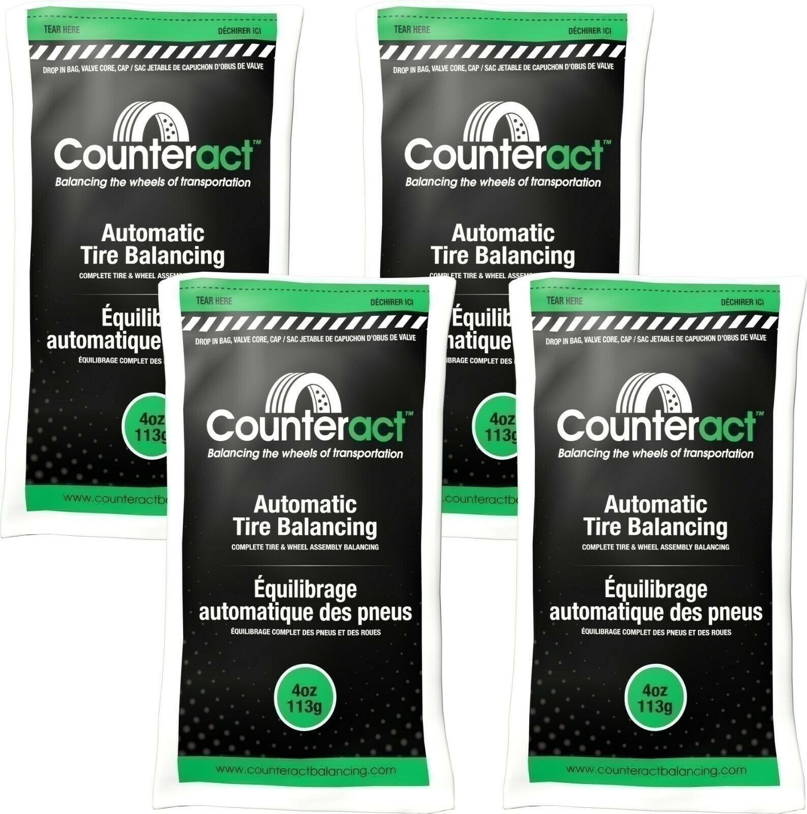 Counteract 040BNB Tire Balancing Beads 4 oz (4 Bags)