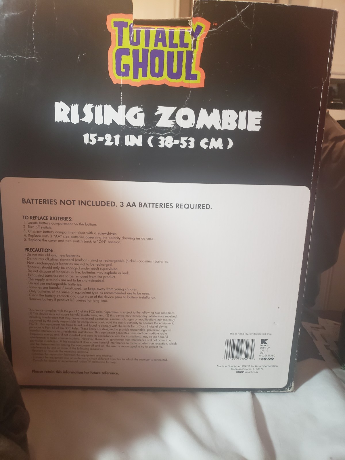 Rising Zombie Halloween Animatronic Prop Spirit Totally Ghoul Decoration Read