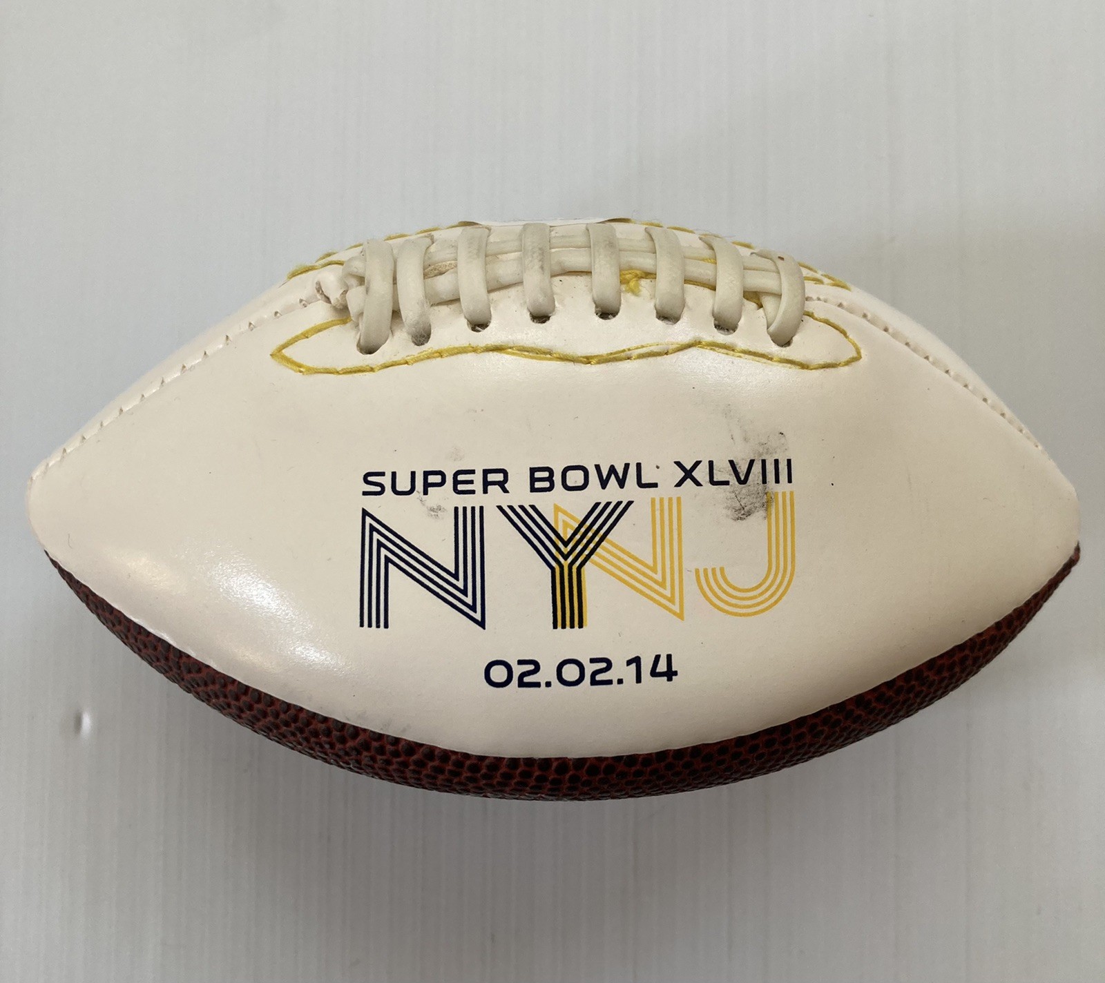 Boomer Esiason Signed Autograph Super Bowl XLVIII Mini Football - JSA - FREE S&H