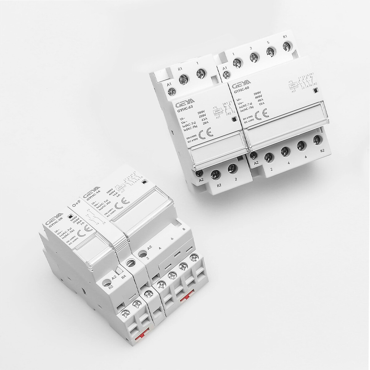 GEYA Modular AC Automatic Contactor 2P 25A 2NO 110V Household Contactor Din Rail