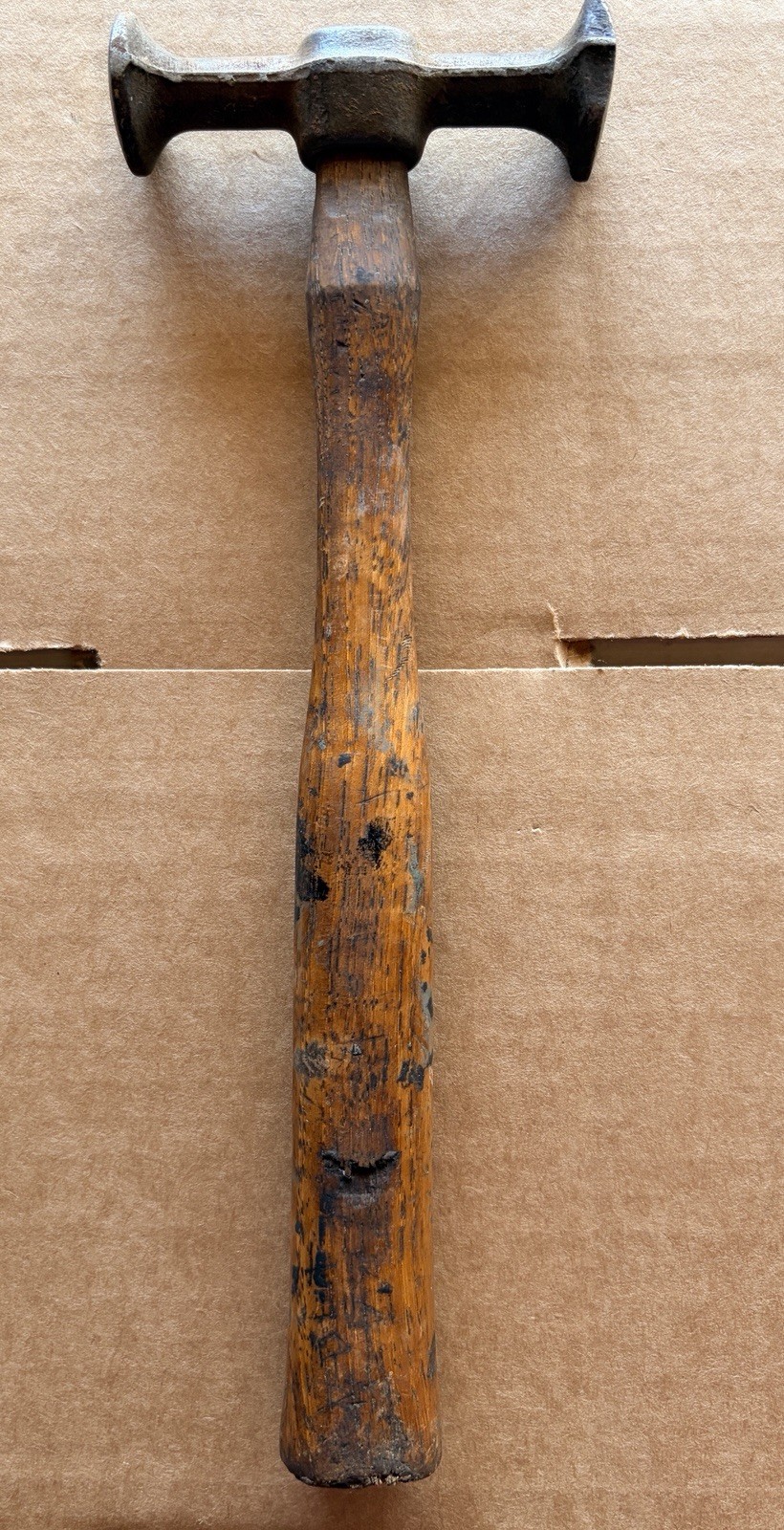 Vintage Auto Body Double Faced Planishing Hammer Repair Metalworker 12oz 12”