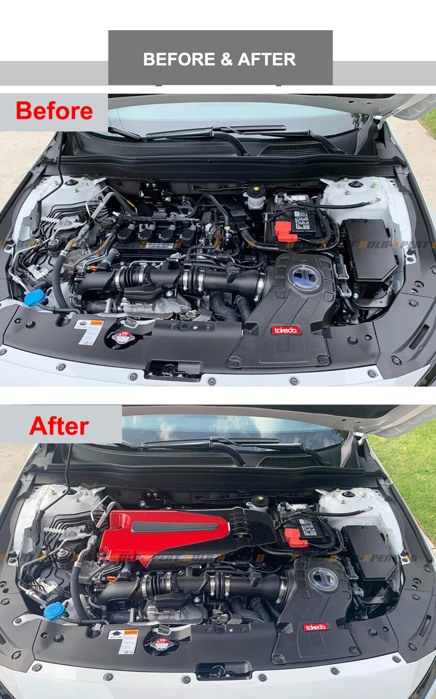 FOR 18-2022 10TH GEN HONDA ACCORD 1.5T RED BLACK TYPE-R STYLE ENGINE VALVE COVER