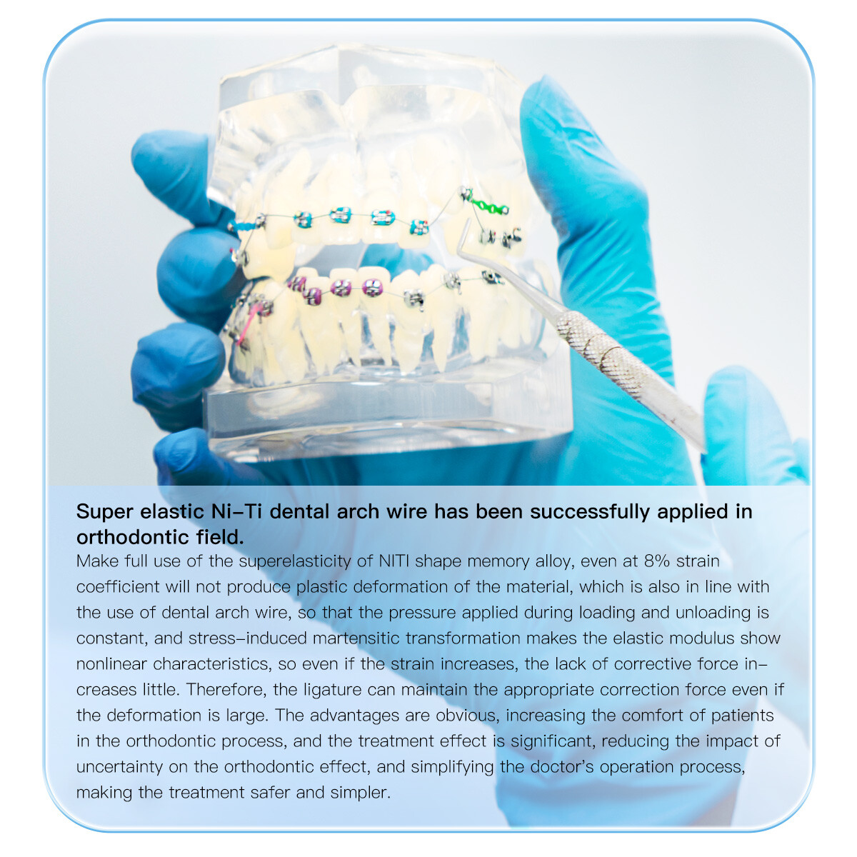 AZDENT Dental Orthodontic Brackets Braces /Supper Elastic Niti Arch Wires