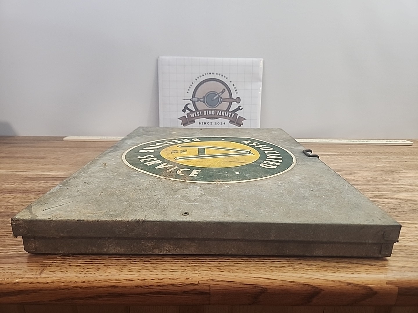 Vintage Associated Breeding Service Metal Box, Lena, WI Horse Insemination