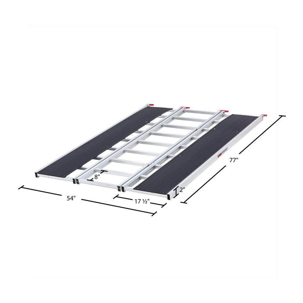 Black Ice SNO-7754-HDXW 6'5" x 54" Folding Snowmobile Ramp