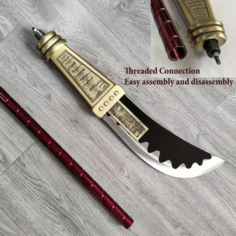 77''Metal katana Sword, White Beard Pirates one piece Moon Blade,Edward Newgate