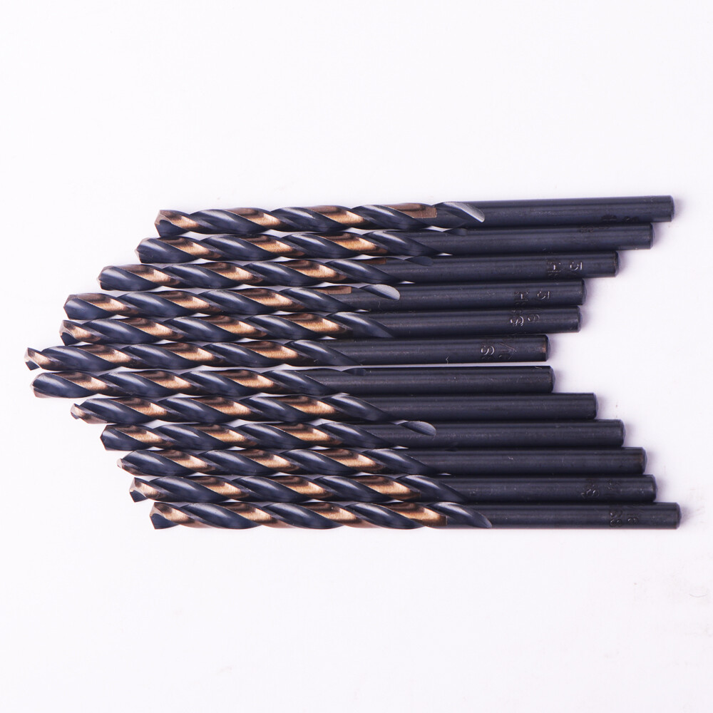 Drillforce 1/16"-1/2" Black Gold Drill Bits Set HSS Metal Woodworking Drill Bit